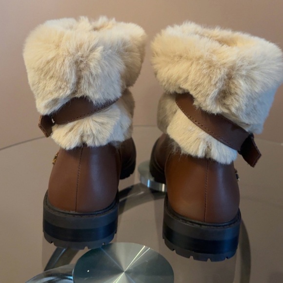 New Lauren Ralph Lauren Fur-Lined Ankle Boots - Picture 6 of 8